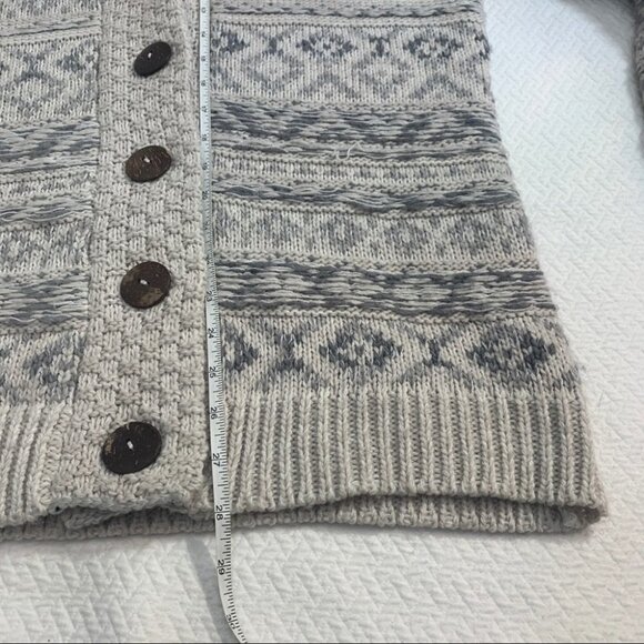 GRANDPA/DAD Button Up Cardigan Cozy Nordic Sweater Size L - Picture 9 of 9